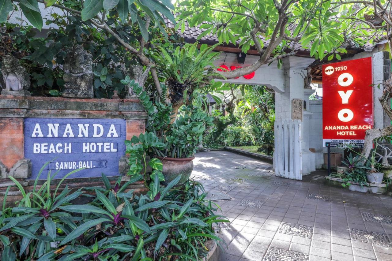 Oyo 1930 Ananda Beach Hotel Санур Экстерьер фото